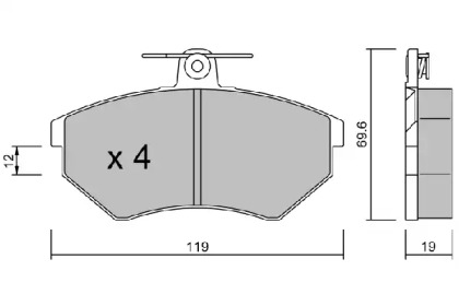 Комплект тормозных колодок (AISIN: BPVW-1003)